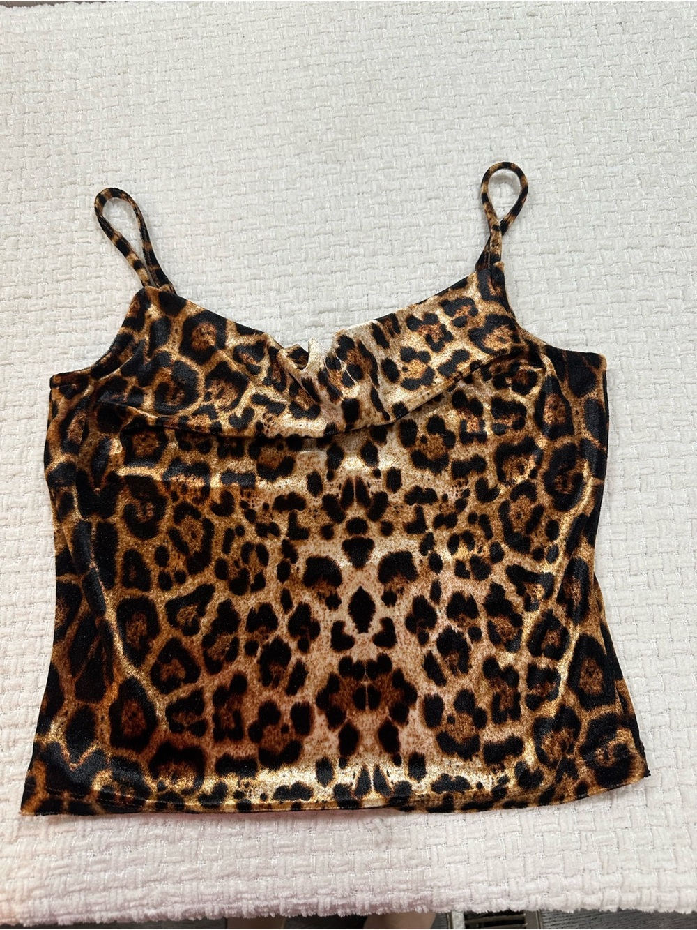Madison & Berkeley Leopard Print Velvet Cami Top - Size M - LIKE NEW